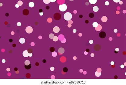 Dark Purple, Pink vector modern geometrical circle abstract background. Dotted texture template. Geometric pattern in halftone style with gradient. 