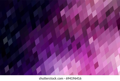 Dark Purple, Pink vector modern geometrical background. Abstract template. Geometric pattern in square style with gradient.
