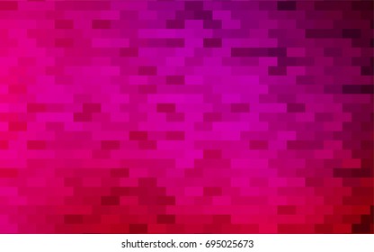 Dark Purple, Pink vector modern geometrical background. Abstract template. Geometric pattern in square style with gradient.