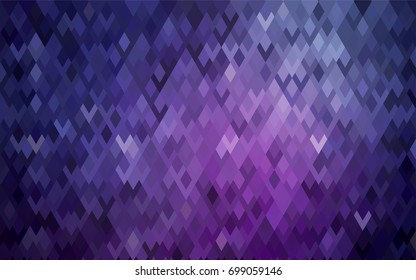 Dark Purple, Pink vector modern geometrical background. Abstract template. Geometric pattern in square style with gradient.