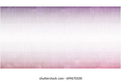 Dark Purple, Pink vector modern geometrical circle abstract background. Dotted texture template. Geometric pattern in halftone style with gradient. 