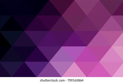 Dark Purple, Pink vector modern geometrical abstract background. Texture, new background. Geometric background in Origami style with gradient. 
