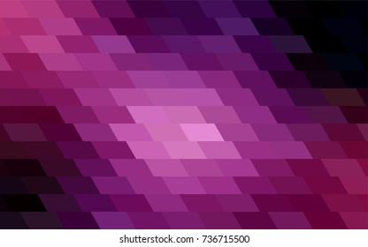 Dark Purple, Pink vector modern geometrical background. Abstract template. Geometric pattern in square style with gradient.