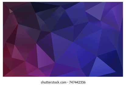 Dark Purple, Pink vector modern geometrical abstract background. Texture, new background. Geometric background in Origami style with gradient. 