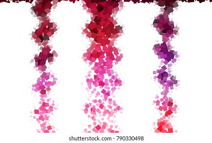 Dark Purple, Pink vector modern geometrical background. Abstract template. Geometric pattern in square style with gradient.