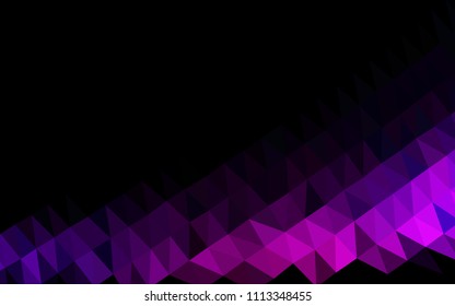 Dark Purple, Pink vector   mosaic cover. An elegant bright illustration with gradient. The polygonal design can be used for your web site.