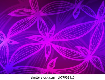 Dark Purple, Pink vector natural elegant template. Glitter abstract illustration with doodles and Zen tangles. The best blurred design for your business.