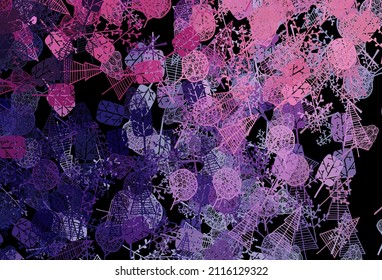 Dark Purple, Pink vector natural background with trees, branches. Abstract colorful trees with gradient. Brand new style for your business design.