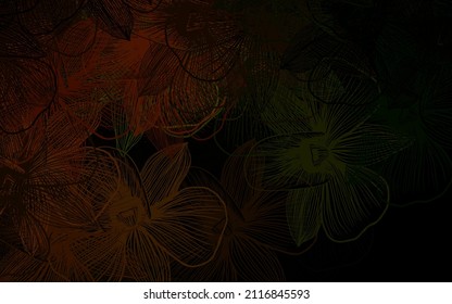 Púrpura oscuro, fondo natural vector rosado con flores. Una elegante ilustración brillante con flores. El mejor diseño para su negocio.
