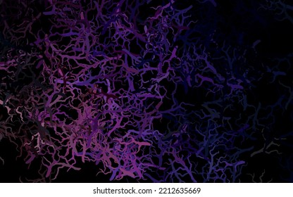 Dark Purple, Pink vector natural backdrop with leaves, branches. Leaves, branches in natural style on white background. Hand painted design for web, wrapping.