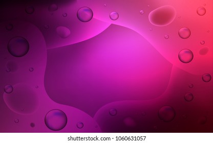 Dark Purple, Pink vector pattern with liquid shapes. Colorful illustration in abstract memphis style with gradient. Brand-new design for your ads, poster, banner.