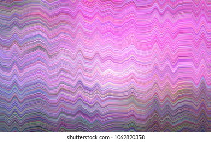 Dark Purple, Pink vector pattern with lamp shapes. Glitter abstract illustration with wry lines. A new texture for your  ad, booklets, leaflets.