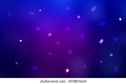 Dark Purple, Pink vector pattern with christmas snowflakes. Snow on blurred abstract background with gradient. New year design for your ad, poster, banner.