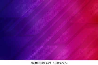 Dark Purple, Pink vector pattern with sharp lines. Blurred decorative design in simple style with lines. The pattern for ad, booklets, leaflets.