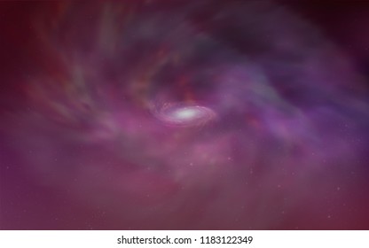 Dark Purple, Pink vector pattern with night sky stars. Shining illustration with sky stars on abstract template. Best design for your ad, poster, banner.