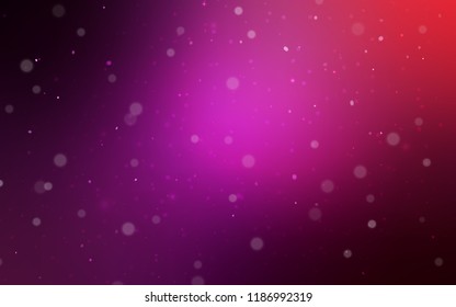 Dark Purple, Pink vector pattern with christmas snowflakes. Glitter abstract illustration with crystals of ice. The pattern can be used for new year leaflets.
