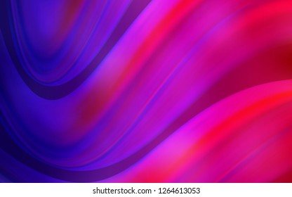 Dark Purple, Pink vector pattern with curved circles. A vague circumflex abstract illustration with gradient. Pattern for your business design.