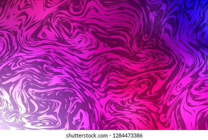 Dark Purple, Pink vector pattern with liquid shapes. Modern gradient abstract illustration with bandy lines. Textured wave pattern for backgrounds.