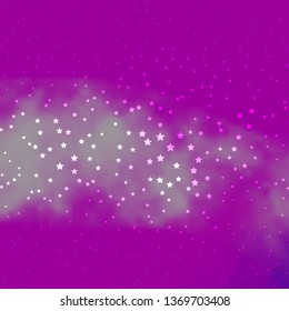 Dark Purple, Pink vector pattern with abstract stars. Colorful illustration with abstract gradient stars. Theme for cell phones.