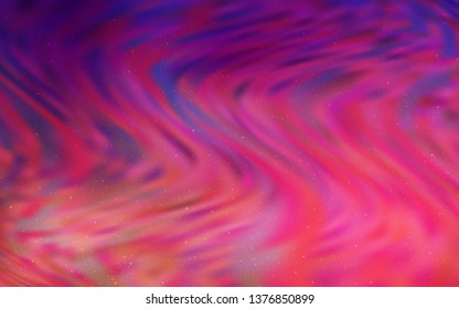 Dark Purple, Pink vector pattern with night sky stars. Modern abstract illustration with Big Dipper stars. Pattern for futuristic ad, booklets.