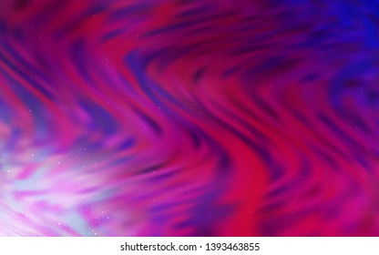 Dark Purple, Pink vector pattern with night sky stars. Modern abstract illustration with Big Dipper stars. Best design for your ad, poster, banner.