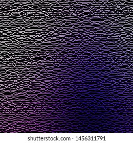 Dark Purple, Pink vector pattern with lines. Illustration in abstract style with gradient curved.  Design for your business promotion.