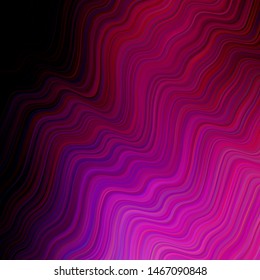 Dark Purple, Pink vector pattern with curved lines. A completely new colorful illustration in simple style. Pattern for your business design.