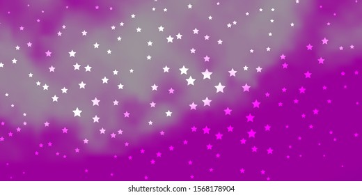 Dark Purple, Pink vector pattern with abstract stars. Colorful illustration with abstract gradient stars. Pattern for wrapping gifts.