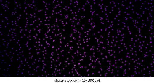 Dark Purple, Pink vector pattern with abstract stars. Colorful illustration with abstract gradient stars. Best design for your ad, poster, banner.