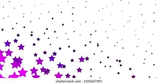 Dark Purple, Pink vector pattern with abstract stars. Colorful illustration in abstract style with gradient stars. Pattern for websites, landing pages.