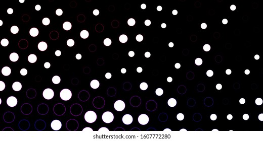 Dark Purple, Pink vector pattern with spheres. Colorful illustration with gradient dots in nature style. Design for your commercials.