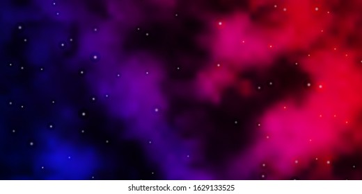 Dark Purple, Pink vector pattern with abstract stars. Colorful illustration with abstract gradient stars. Design for your business promotion.