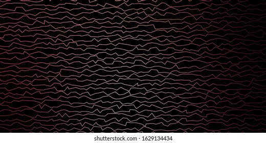 Dark Purple, Pink vector pattern with wry lines. Colorful illustration, which consists of curves. Best design for your posters, banners.