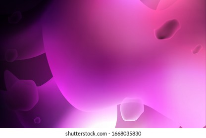 Dark Purple, Pink vector pattern with liquid shapes. Brand-new colored illustration in memphis style with gradient. Memphis style for your business design.