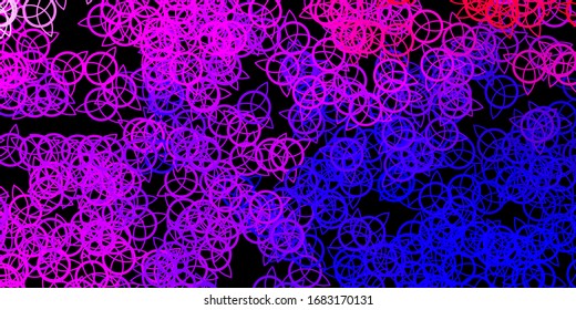 Dark Purple, Pink vector pattern with magic elements. Illustration with magical signs of spiritual power. Design for magic, spiritual events.