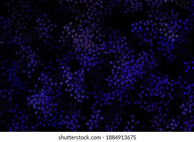 Dark Purple, Pink vector pattern with artificial intelligence network. Abstract illustration with links and dots of AI. Smart design for promotion of bid data.