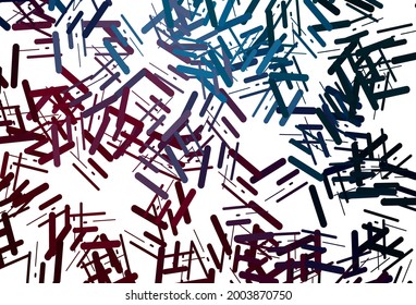 Dark purple, pink vector pattern with narrow lines. Decorative shining illustration with lines on abstract template. Pattern for business booklets, leaflets.