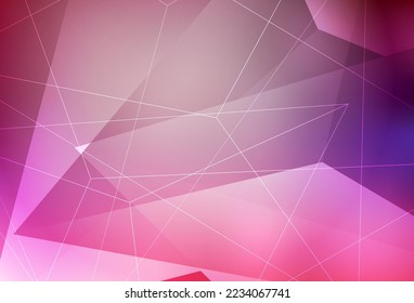 Dark Purple, Pink vector pattern with polygonal style. Glitter abstract illustration with triangular shapes. Best smart design for your business.