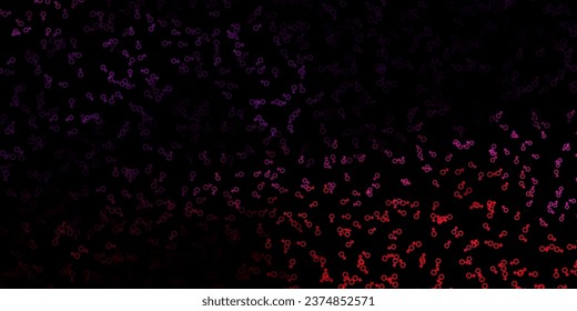 Dark Purple, Pink vector pattern with magic elements. Retro design in abstract style with witchcraft forms. Best design halloween events.