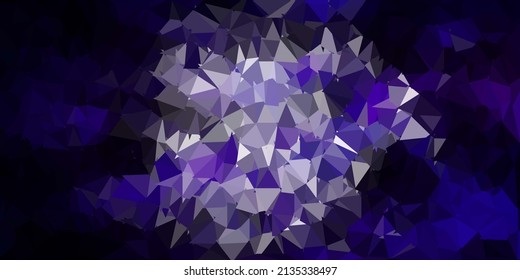 Dark purple, pink vector poly triangle layout. Modern abstract illustration with polygonal triangles. Wallpaper for your web apps.
