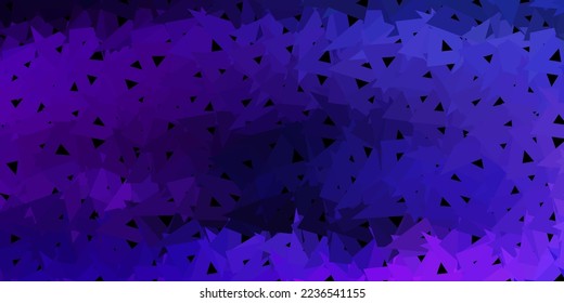Dark purple, pink vector poly triangle texture. Mosaic colorful illustration with triangle concept. Background for web designers.