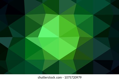 Dark Purple, Pink vector polygon abstract background. A sample with polygonal shapes. A completely new design for your business.