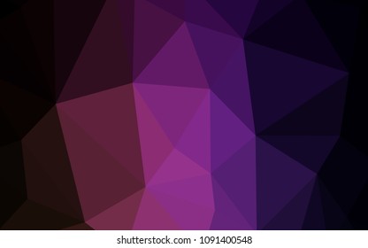 Dark Purple, Pink vector polygon abstract layout. Creative illustration in halftone style with triangles. Template for cell phone's backgrounds.