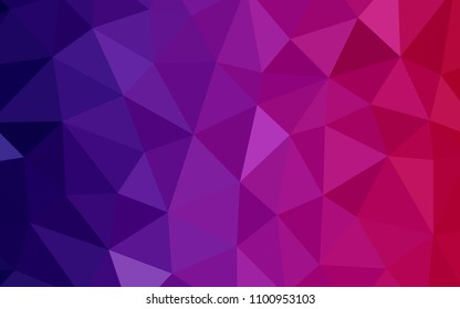 Dark Purple, Pink vector polygon abstract layout. Elegant bright polygonal illustration with gradient. New template for your brand book.