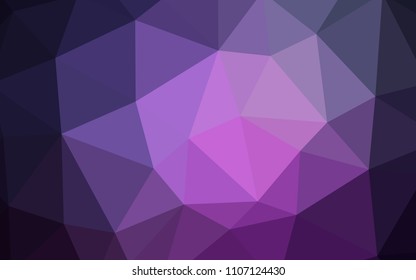 Dark Purple, Pink vector polygon abstract backdrop. Colorful illustration in abstract style with triangles. Brand new style for your business design.