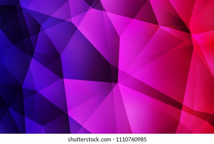 Dark Purple, Pink vector polygon abstract layout. Polygonal abstract illustration with gradient. New template for your brand book.