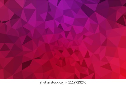 Dark Purple, Pink vector polygon abstract backdrop. Geometric illustration in Origami style with gradient.  A completely new design for your leaflet.