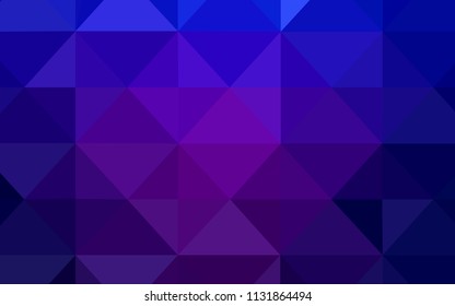 Dark Purple, Pink vector polygon abstract background. Shining colorful illustration with triangles. The best triangular design for your business.