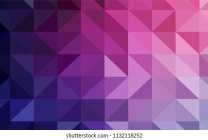 Dark Purple, Pink vector polygon abstract layout. Glitter abstract illustration with an elegant triangles. Textured pattern for your backgrounds.