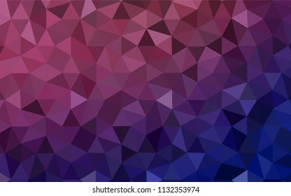 Dark Purple, Pink vector polygon abstract backdrop. Creative illustration in halftone style with triangles. Template for cell phone's backgrounds.